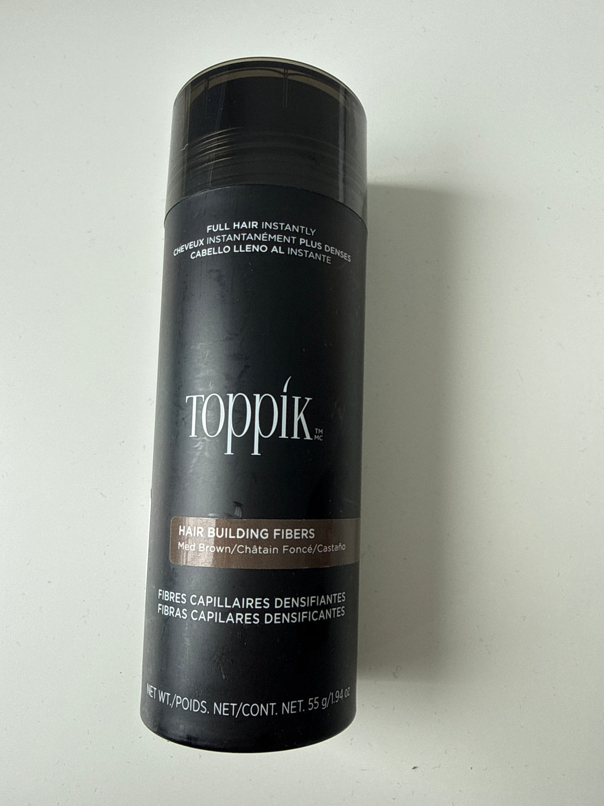 Toppik, Hair Building Fibres Powder for a Thicker-looking Hairline - Shade: Medium Brown 55g