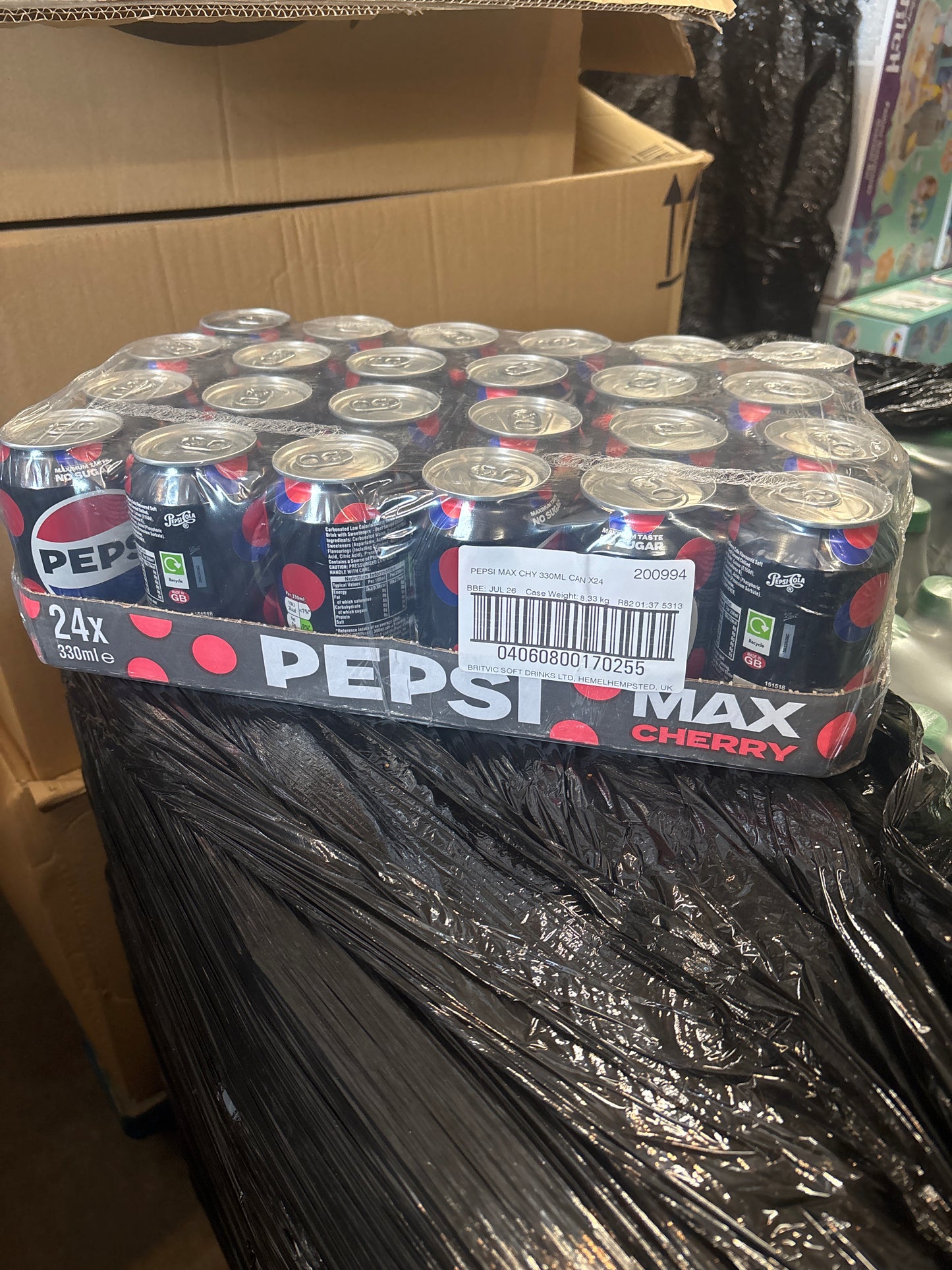 Pepsi Max Cherry 24pk - JULY