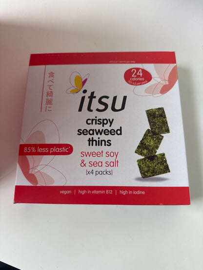 Itsu Crispy Seaweed Thins - Sweet Soy & Sea Salt (8 x 4x5g)