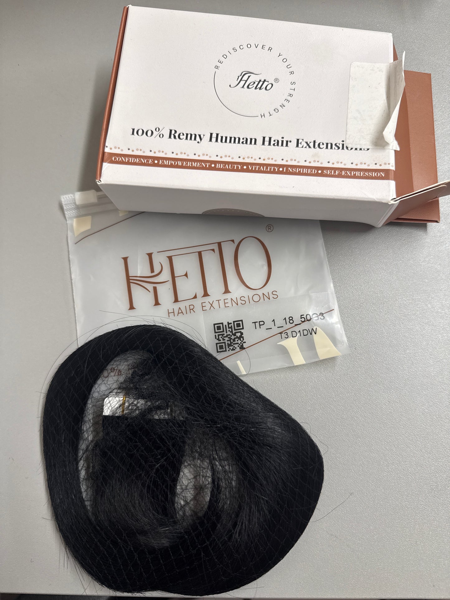 Hetto 100% Remy Humam Hair 20pcs 50g Invisible Tape Ins - Shade: TP_1_18_50G3