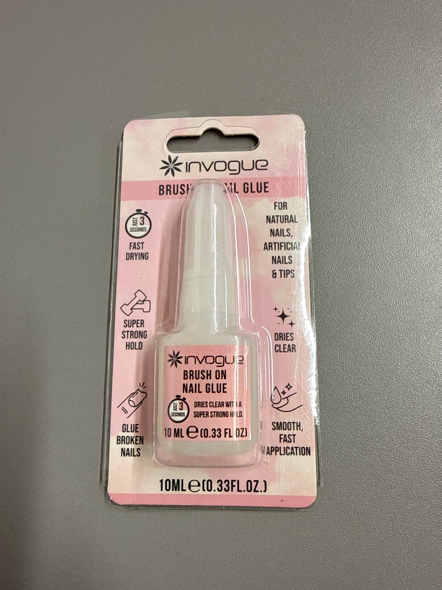 Invogue brush on nail glue