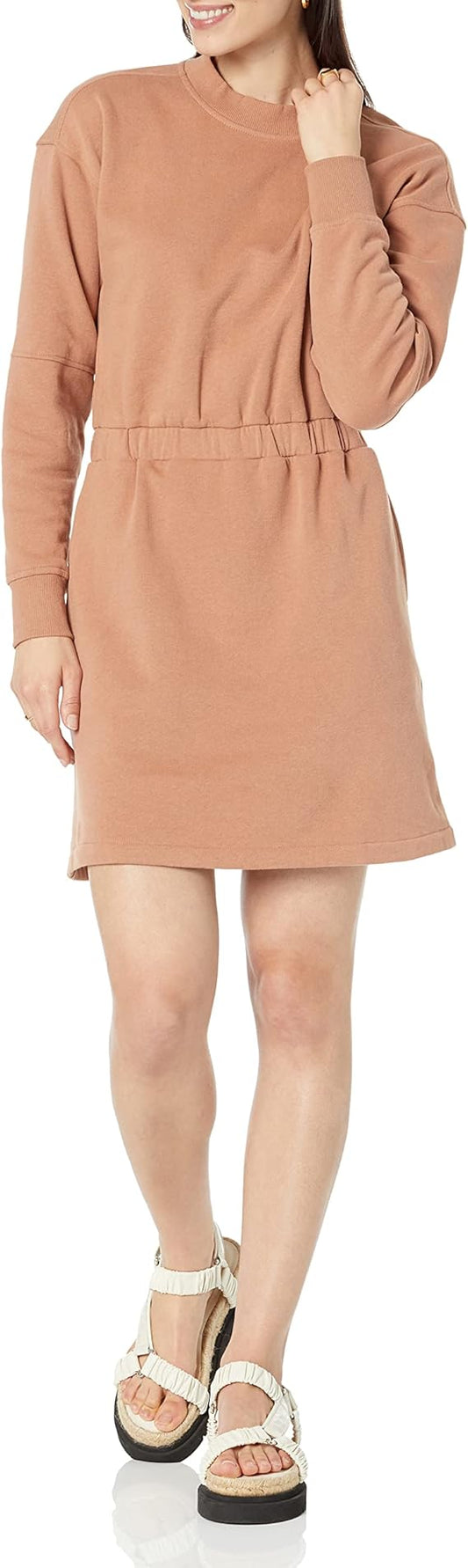 Amazon Essentials Women's Waisted Sweatshirt Dress - 6XL plus