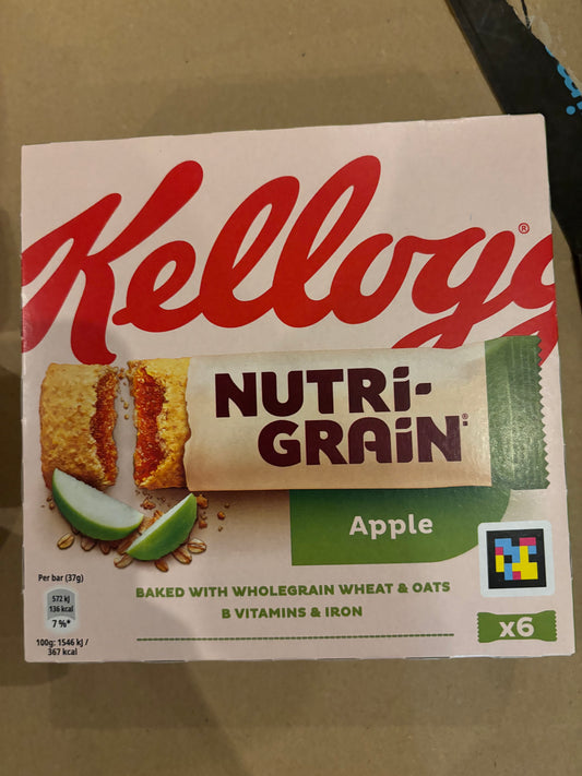Kelloggs NutriGrain Apple x 6pk