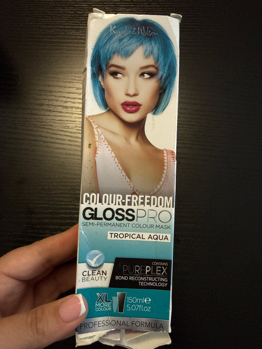Colour-Freedom Gloss Pro Semi-Permanent Hair Colour - 150ml Shade: Tropical Aqua