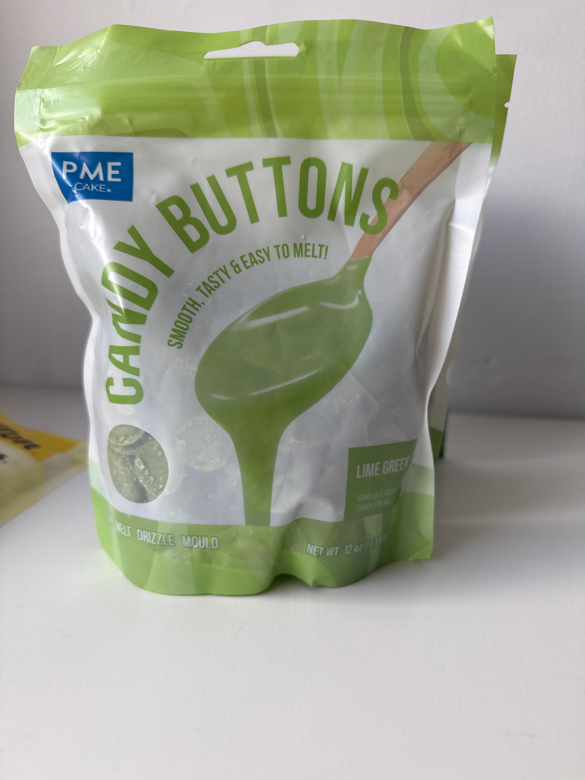 PME cake candy buttons lime green