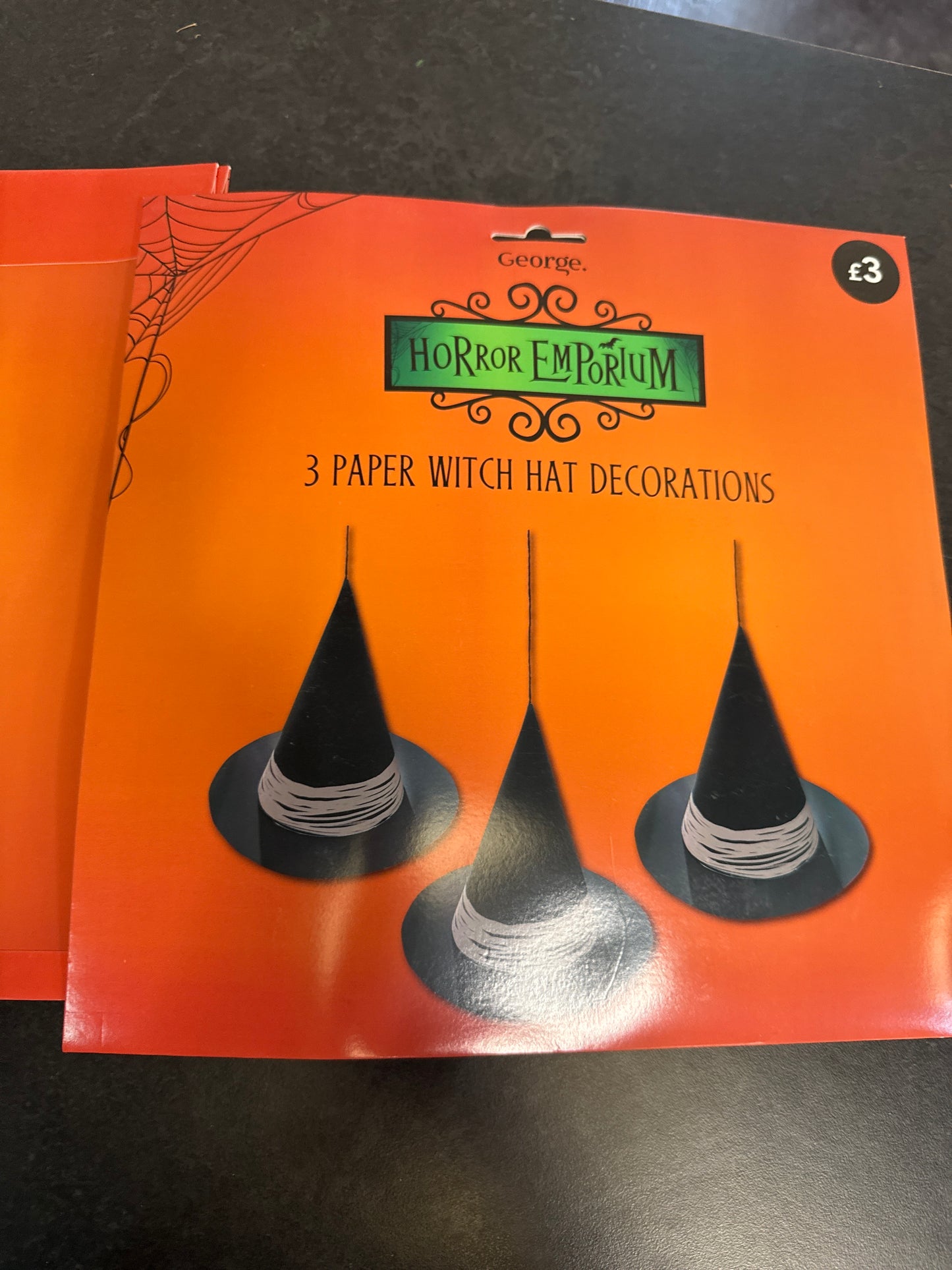 Witch hat paper decorations