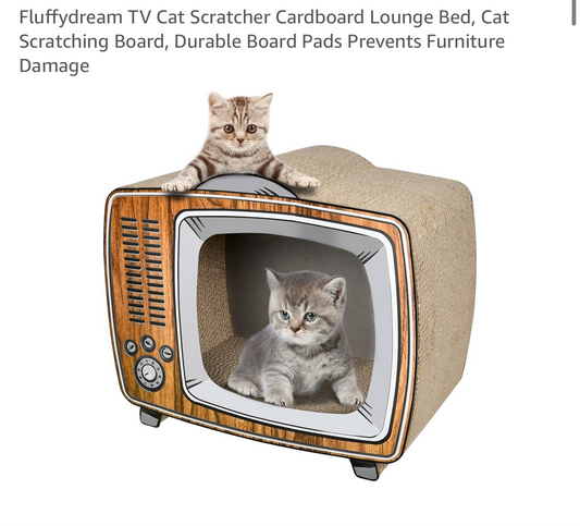 Fluffy Dream TV Cat Scratcher Lounge