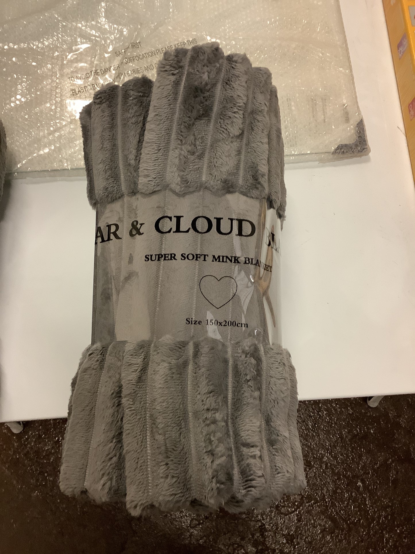 Star & Cloud Blanket Grey