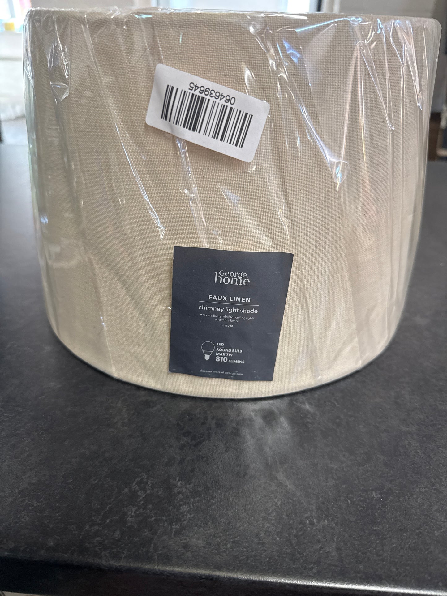 George Home - Faux Linen Chimney Light Shade - Natural
