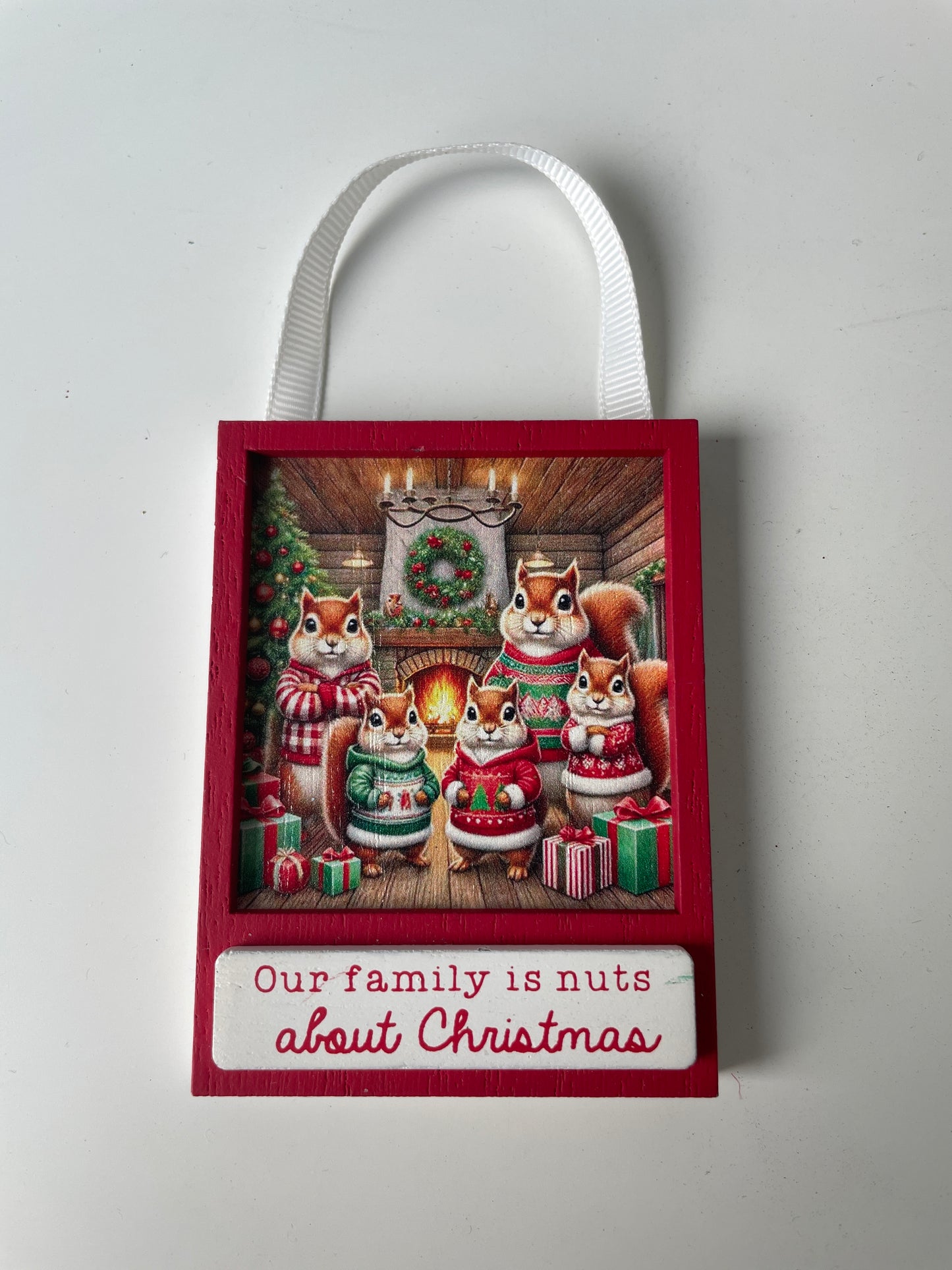 John Lewis Christmas our family is nuts hanging bauble