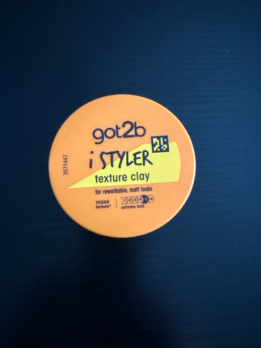 Got2B iStyler, Long Lasting Hold, No White Residue, Silicone Free, Texture Matt Finish Hair Clay - 75 ml