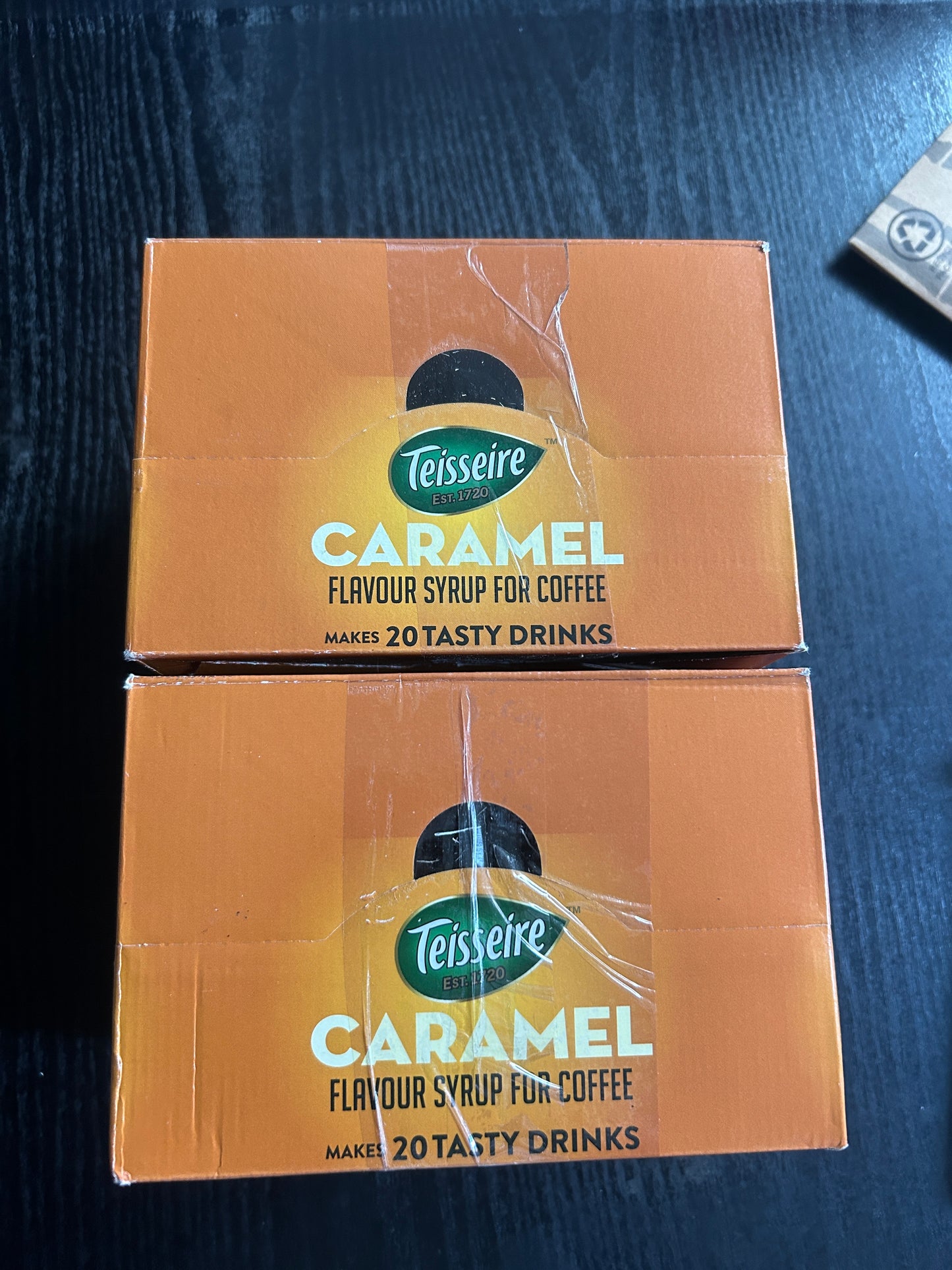 Teisseire Gourmet Drops Caramel Syrup 6 Pack Sugar Free Vegan 20 Servings