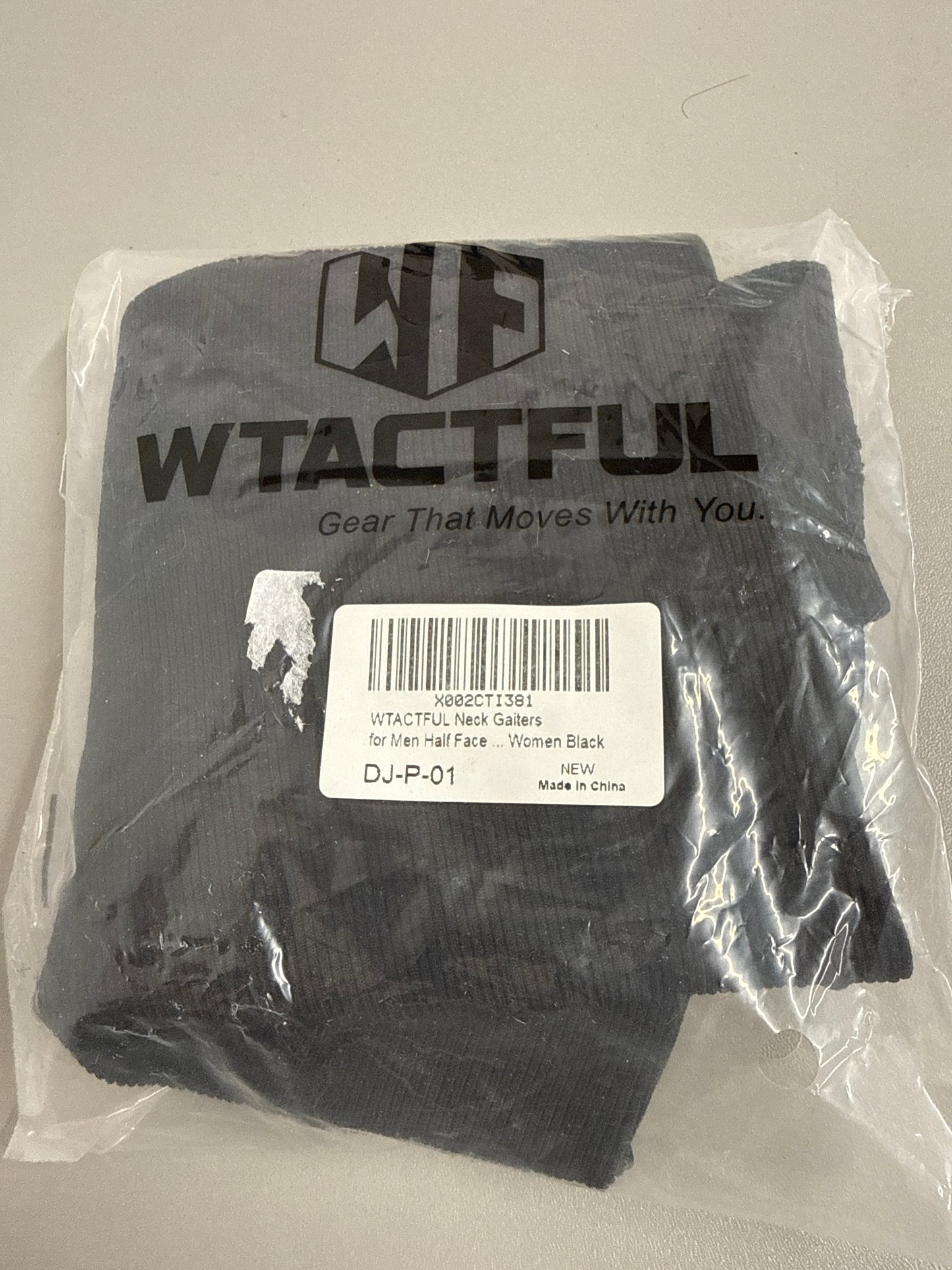 WTactful- Neck Gaiters For Half Face - Black