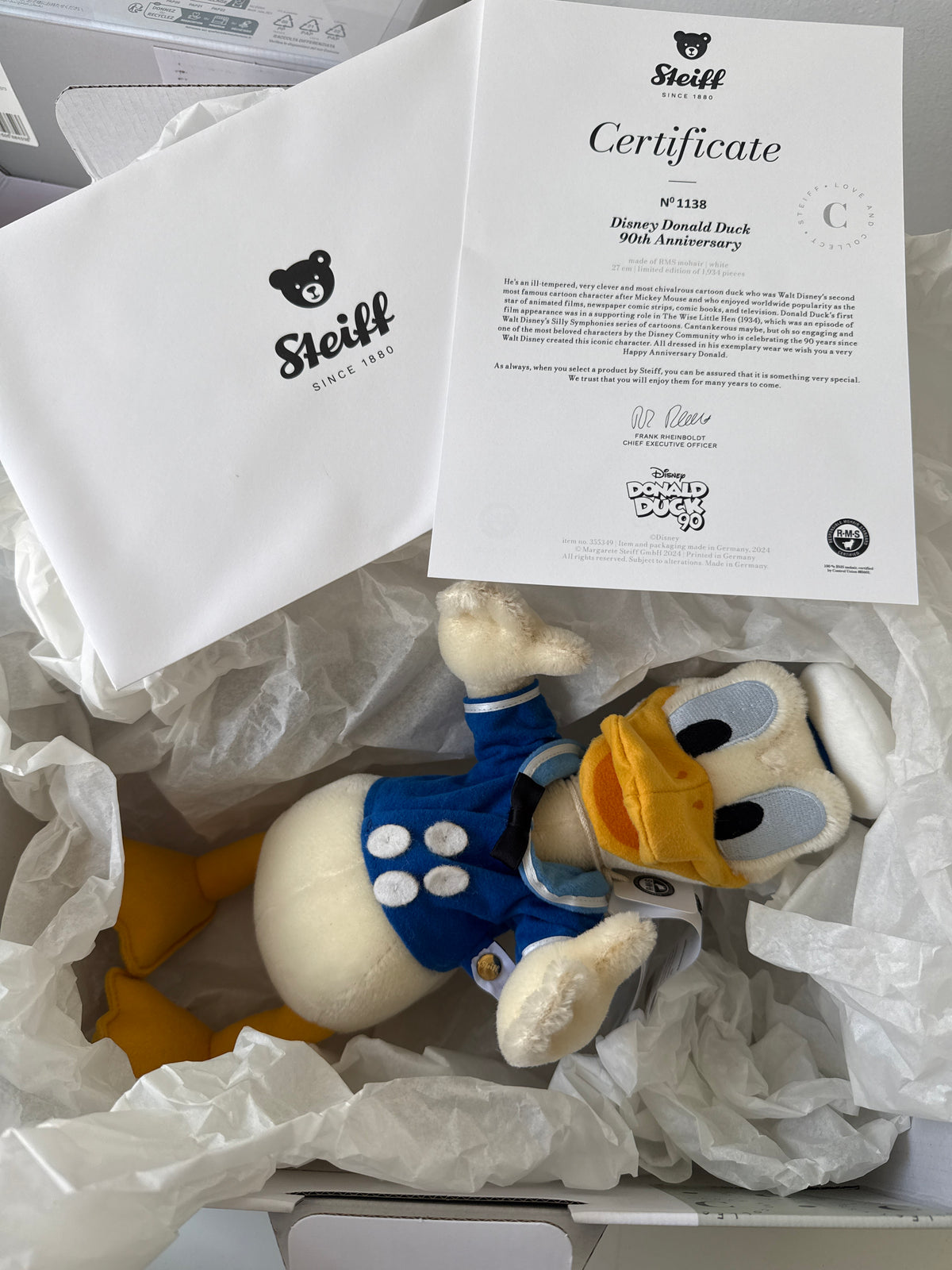 Steiff - Disney Donald Duck 90th Anniversary
