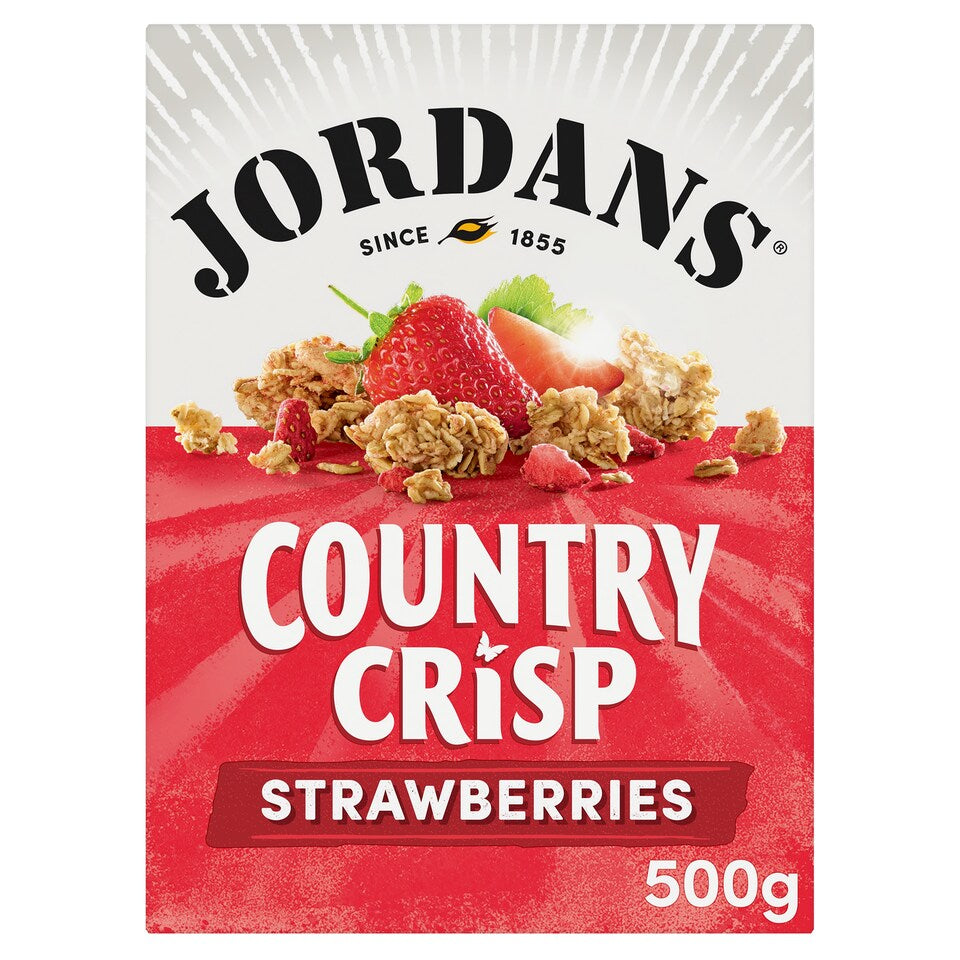 Jordans Country Crisp Strawberry;Breakfast Cereal;Vegetarian 500g