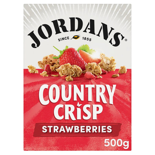 Jordans Country Crisp Strawberry;Breakfast Cereal;Vegetarian 500g