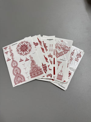 Mixed bundle brown tattoos - 18 sheets