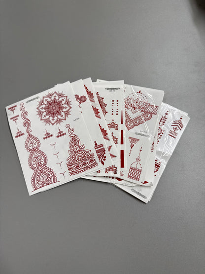 Mixed bundle brown tattoos - 18 sheets