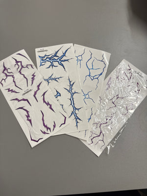 Luminous - Blue & Purple - 4 sheets tattoos