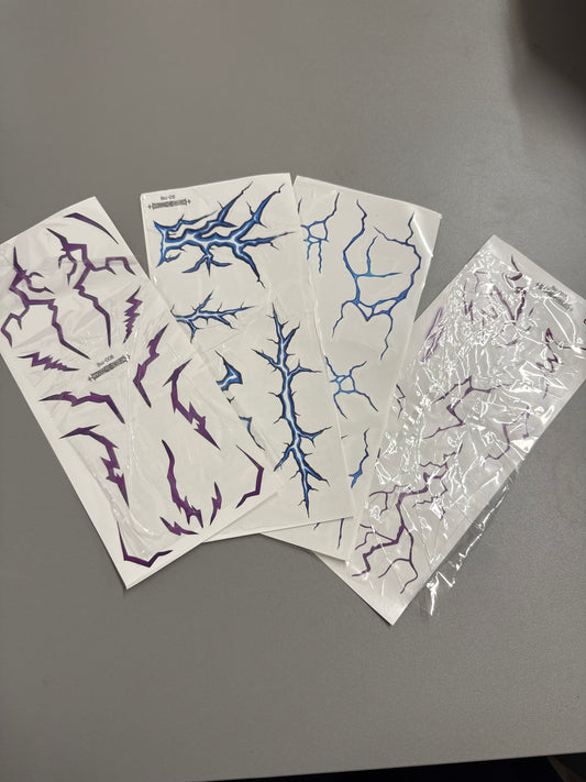 Luminous - Blue & Purple - 4 sheets tattoos