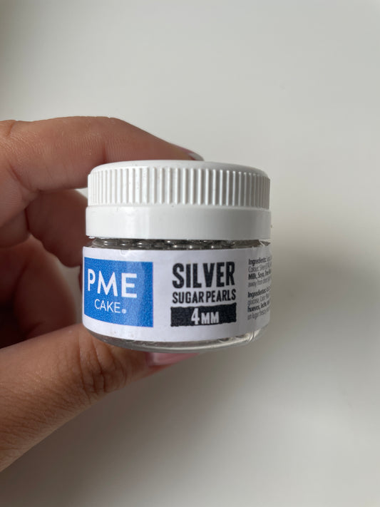 PME silver sugar pearls 4mm