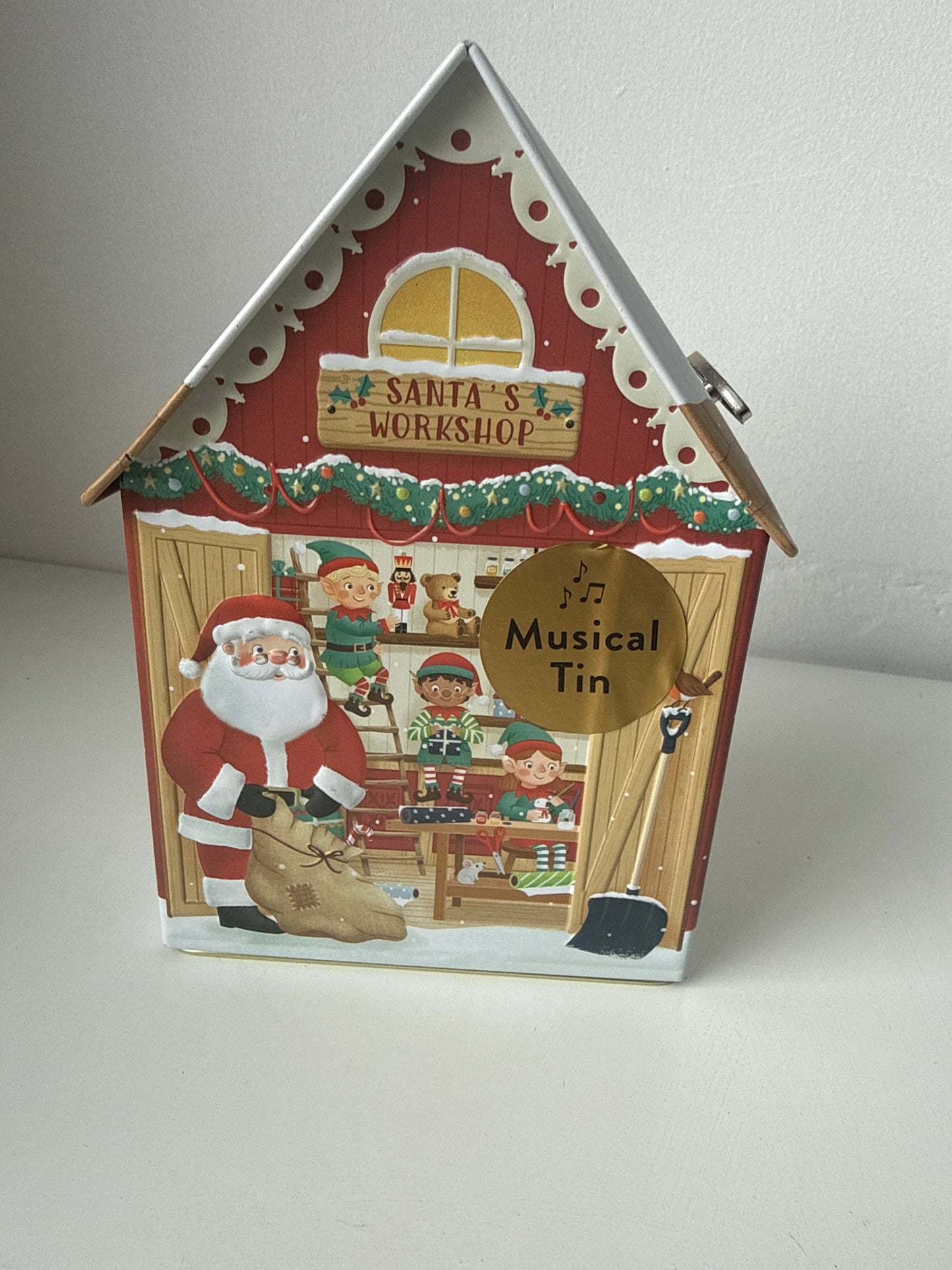 The Silver Crane - Santa Workshop Musical Tin & Vanilla Flavour Dairy Toffees
