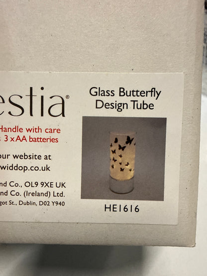 Widdop Hestia Glass Butterfly Design Tube