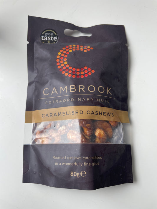 Cambrook caramelised cashews 80g