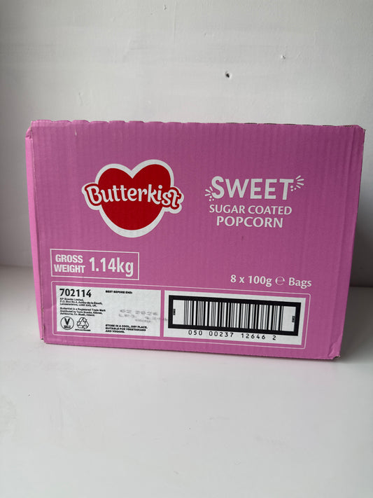 Butterkist - Sweet Popcorn (8x100g bags)