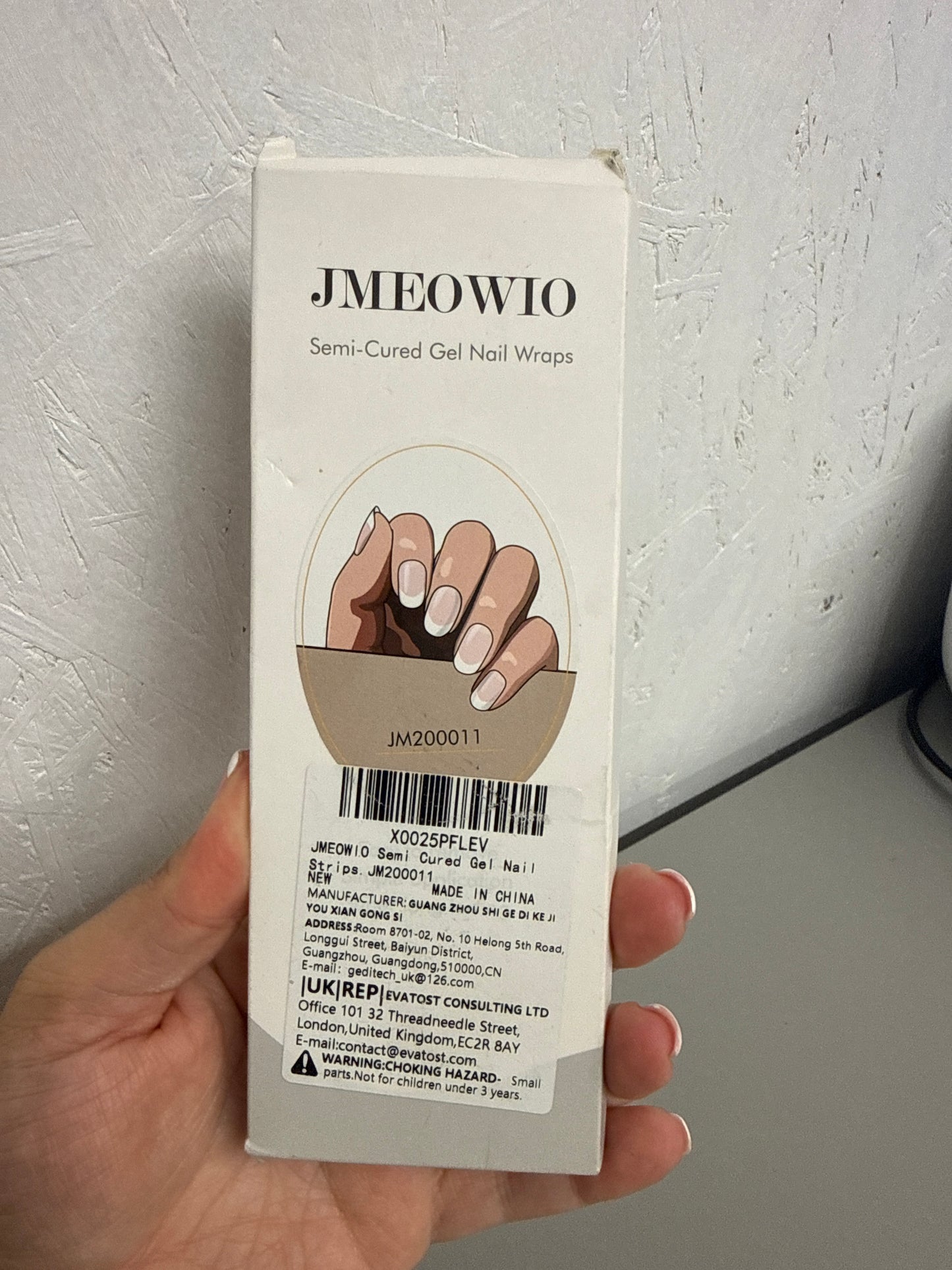 JMEOWIO Semi Cured Gel Nail Wraps -