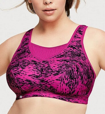 Glamorise Sport Elite Medium Impact 34C Bra Fuchsia Print
