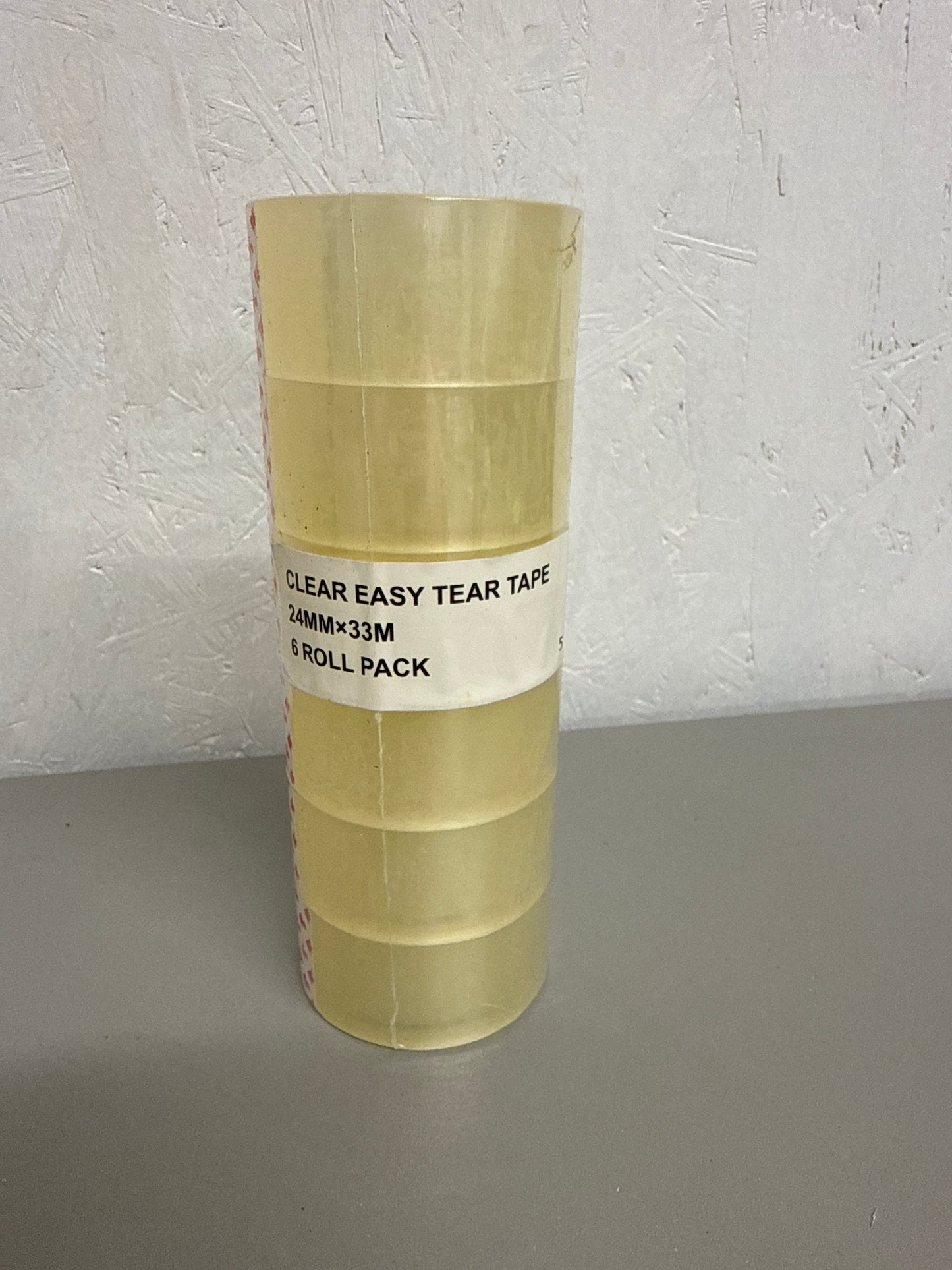 Clear Easy Tear Tape - 24mm x 33m 6 Roll Pack