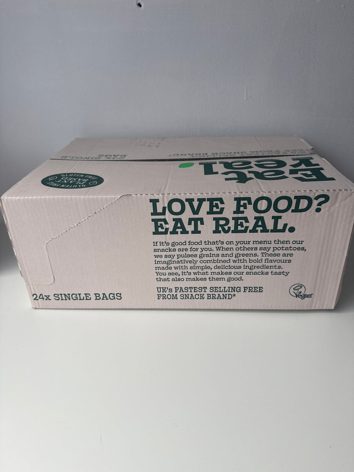 Love food eat real - Lentil chips seasoned with salt (box of 24packs)