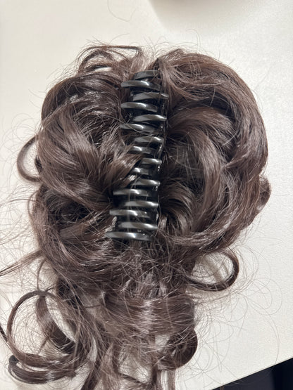 Brown Clip On Bun Hair Piece