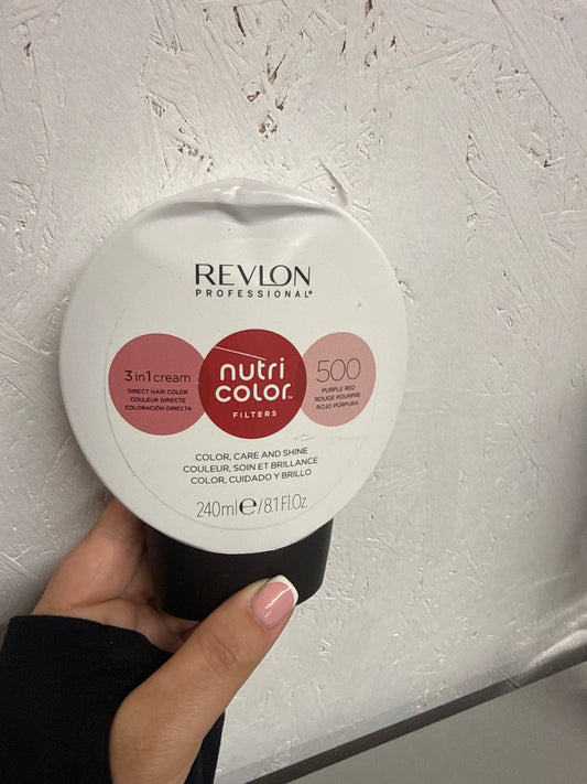 REVLON PROFESSIONAL NUTRI COLOR FILTERS, Bright Semi-Permanent Direct Hair Dye - 500 Purple Red - 240 Ml