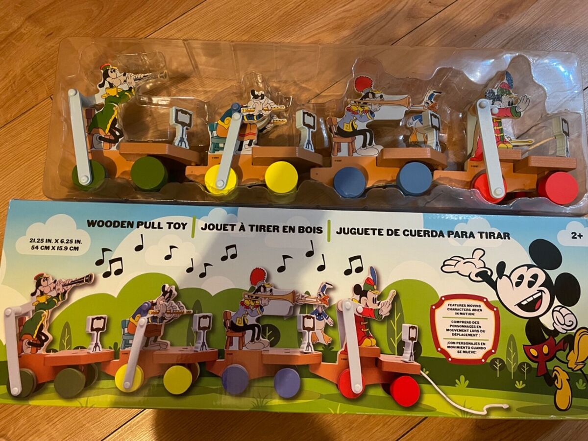 Mickey and Friends The Band Concert Disney100 Decades Wooden Pull Toy