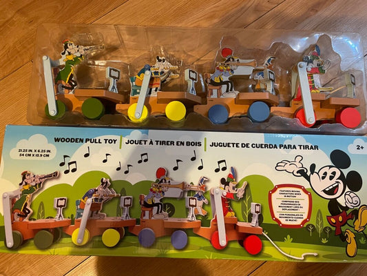 Mickey and Friends The Band Concert Disney100 Decades Wooden Pull Toy