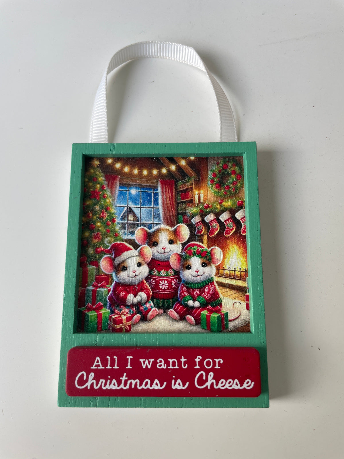 John Lewis - All I want for Christmas is cheese hanging bauble