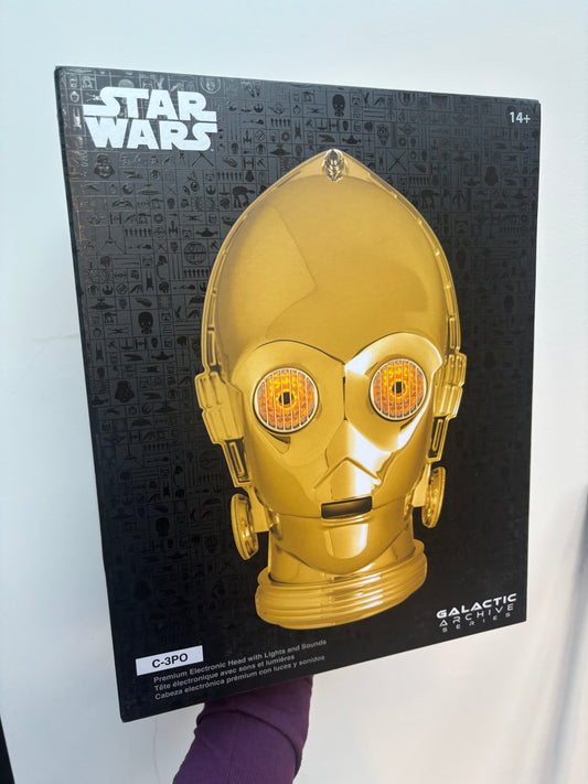 C-3PO Premium Electronic Head with Lights and Sounds Star Wars Galactic Archive