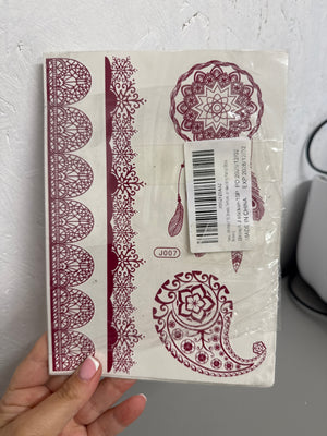 J007 - Brown Tattoo Stickers (10 sheets)