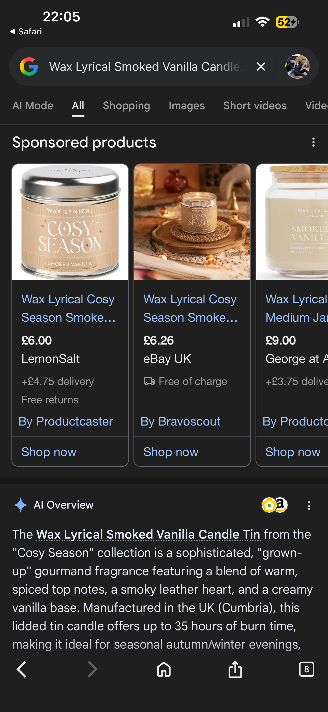 30 x Wax Lyrical Cosy Season Smoked Vanilla Candle