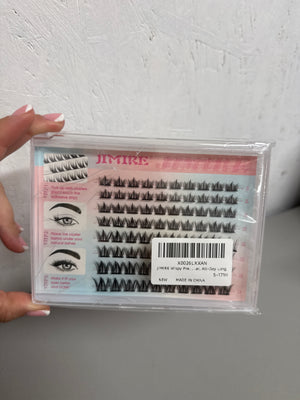 Jimire - Wispy Pre-Glued Eyelashes Clusters - 8-14mm