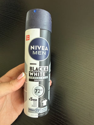 Nivea Antiperspirant Black&White Invisible Original Spray 150ml