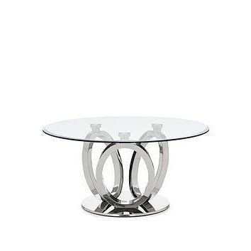 Very Home Lola Round Glass Top Coffee Table - Clear