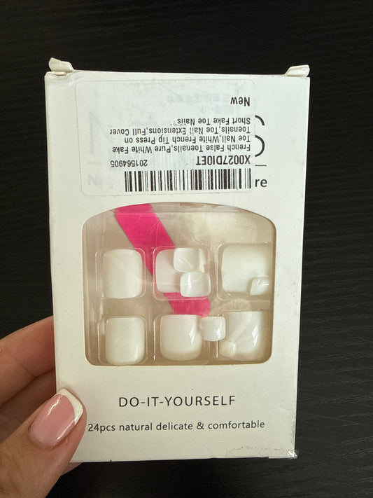 DIY white stick on nails