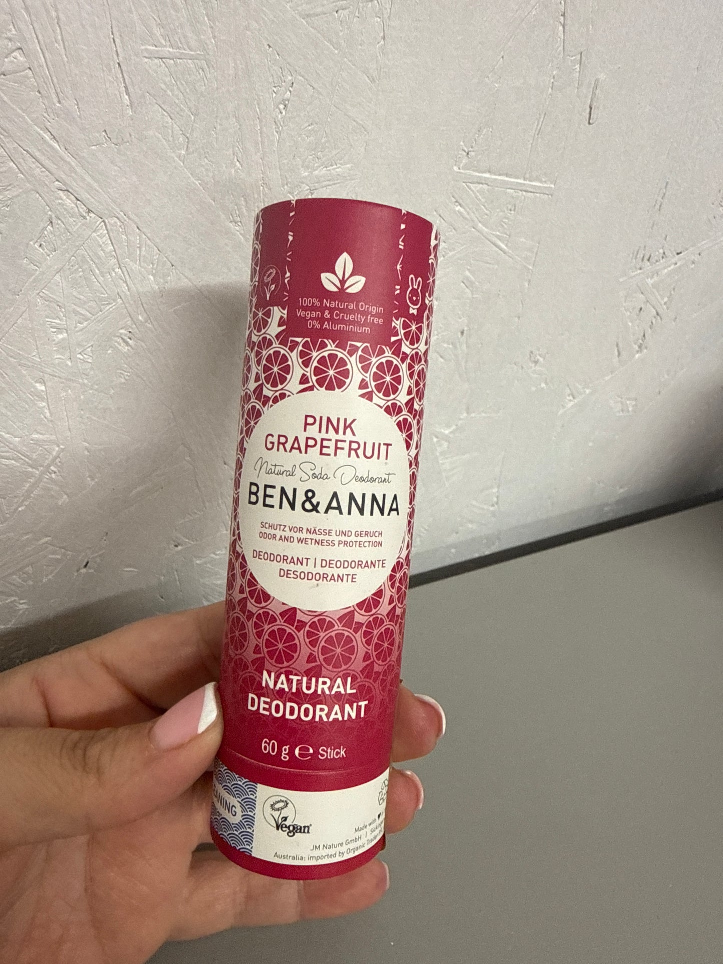 Ben Anna Natural Deodorant Pink Grapefruit