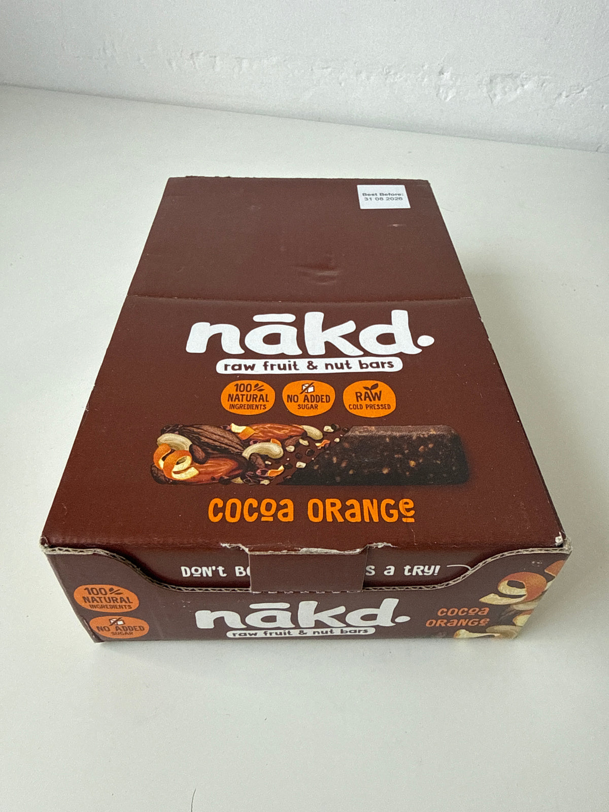 Nakd - Raw fruit & nut bars cocoa orange box (18x35g bars)