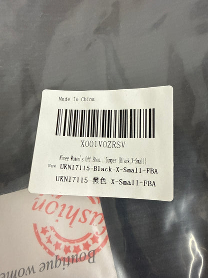 Woman’s Black Off The Shoulder Jumper - Size: XS
