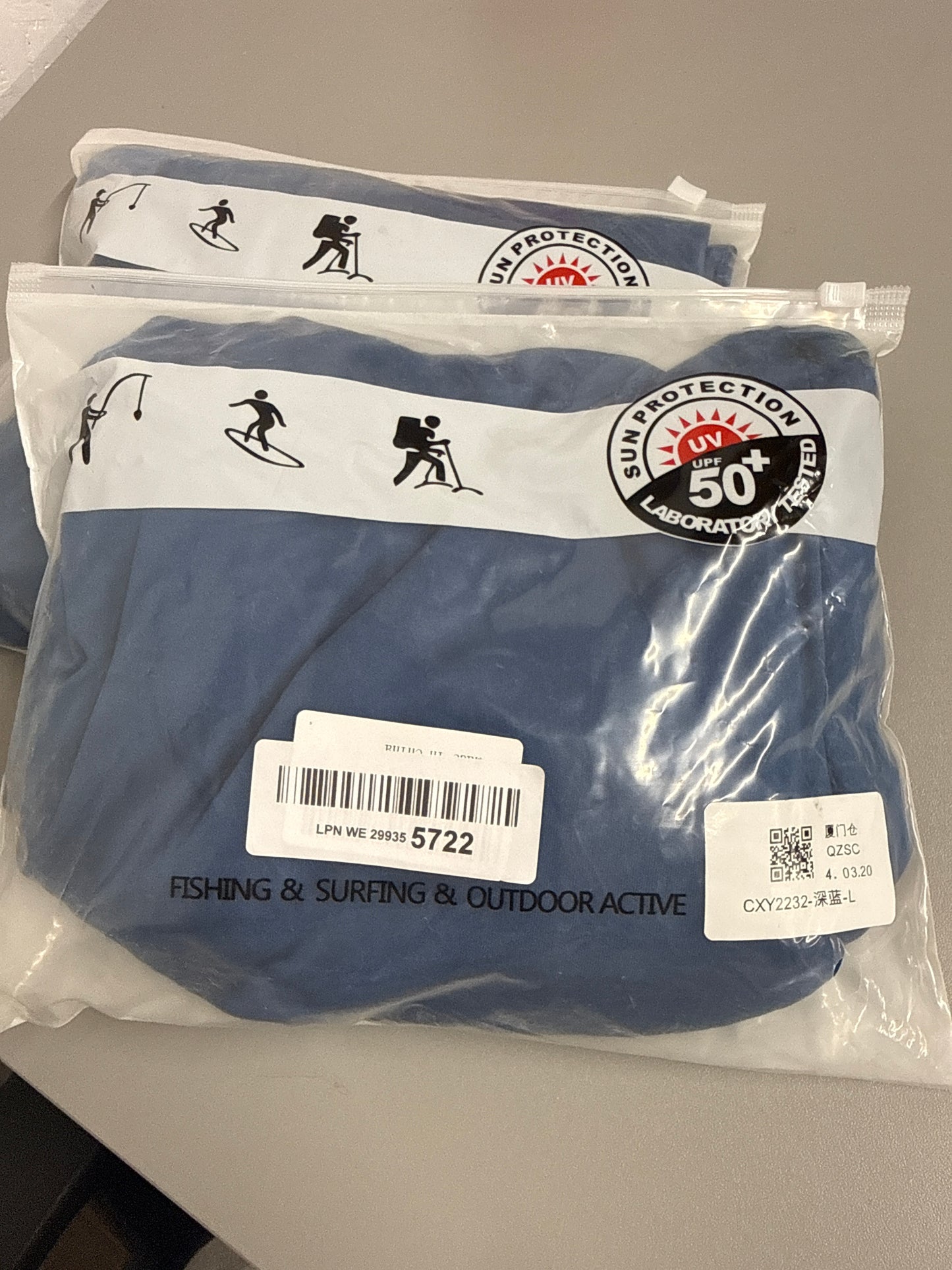 Blue Long Sleeve Active Top/Jumper - Size: L