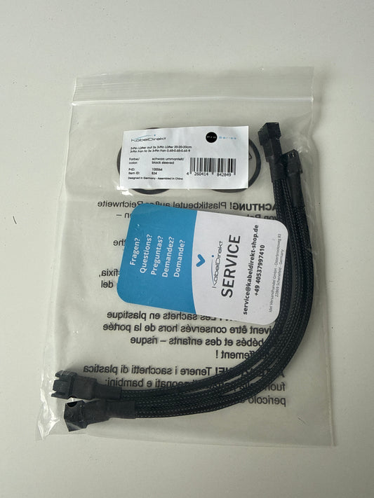 Kabel Direct - 3-pin fan to 3x 3-pin fan
